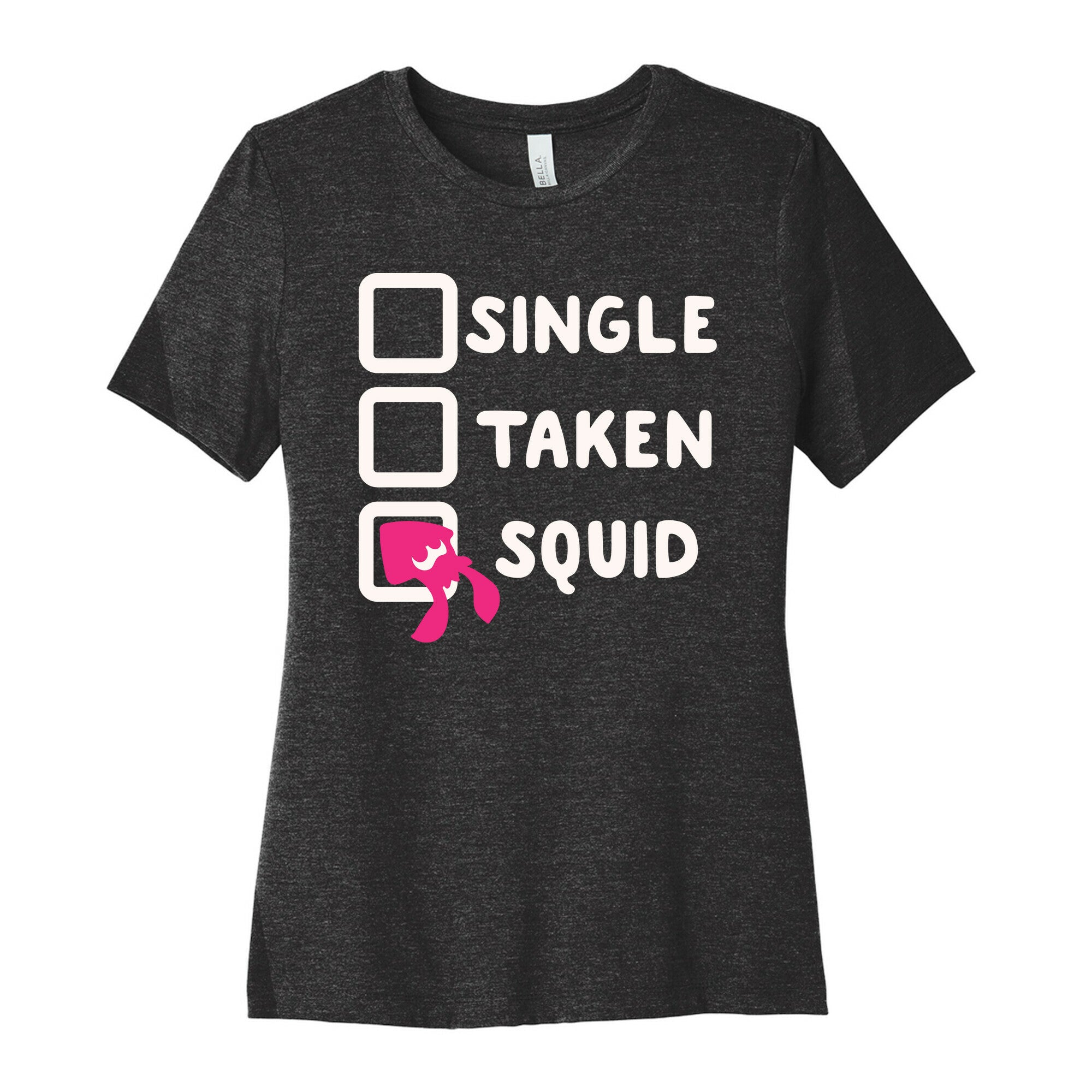 Single Taken Squid White Print Women's Cotton Tee